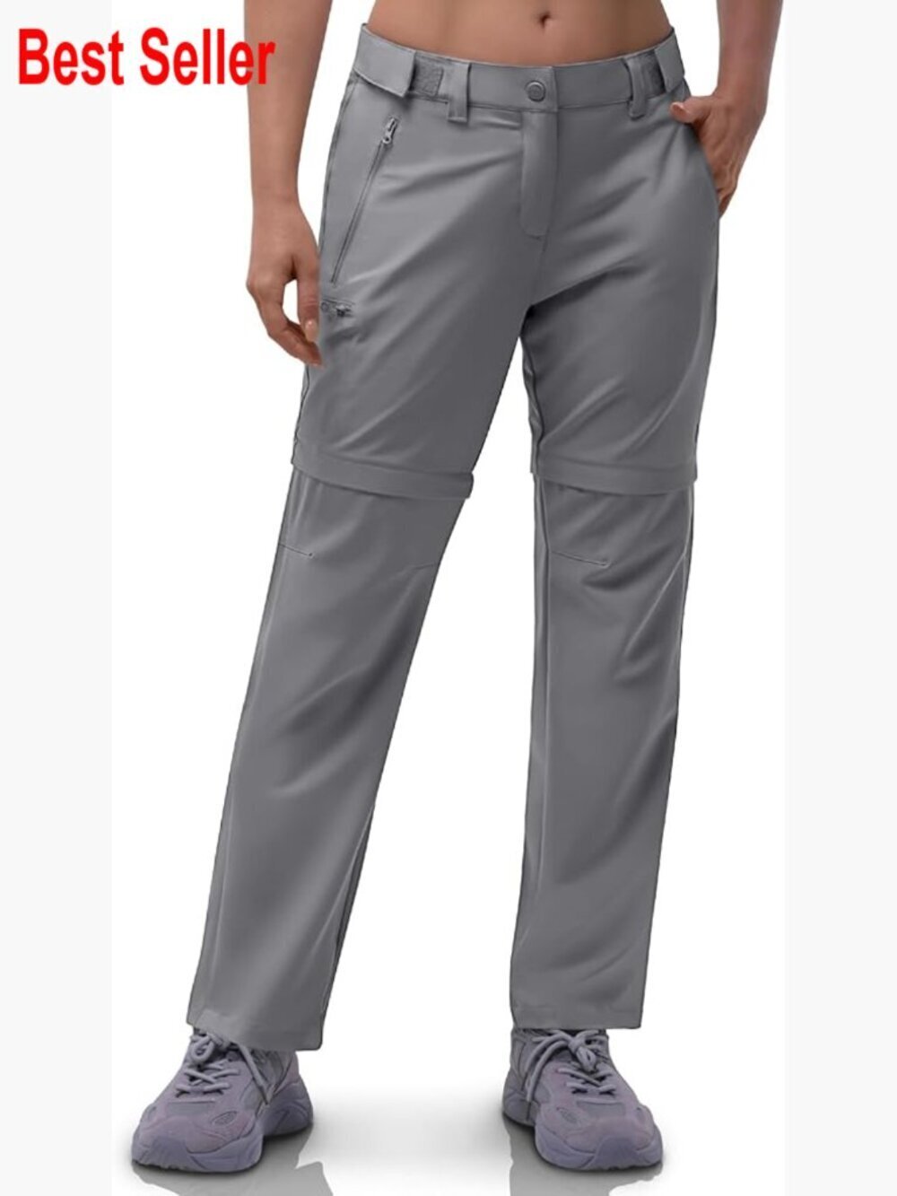 Quick Dry Convertible Hiking Pants with Zip-Off Legs and Cargo Pockets